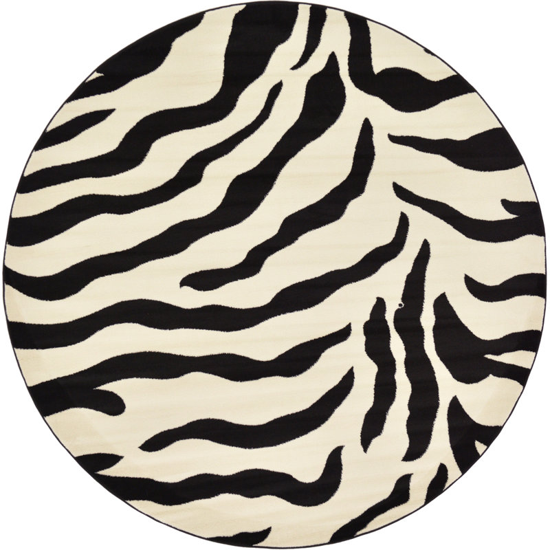 Testerman Animal Print Indoor Rug, Round 7'10"
