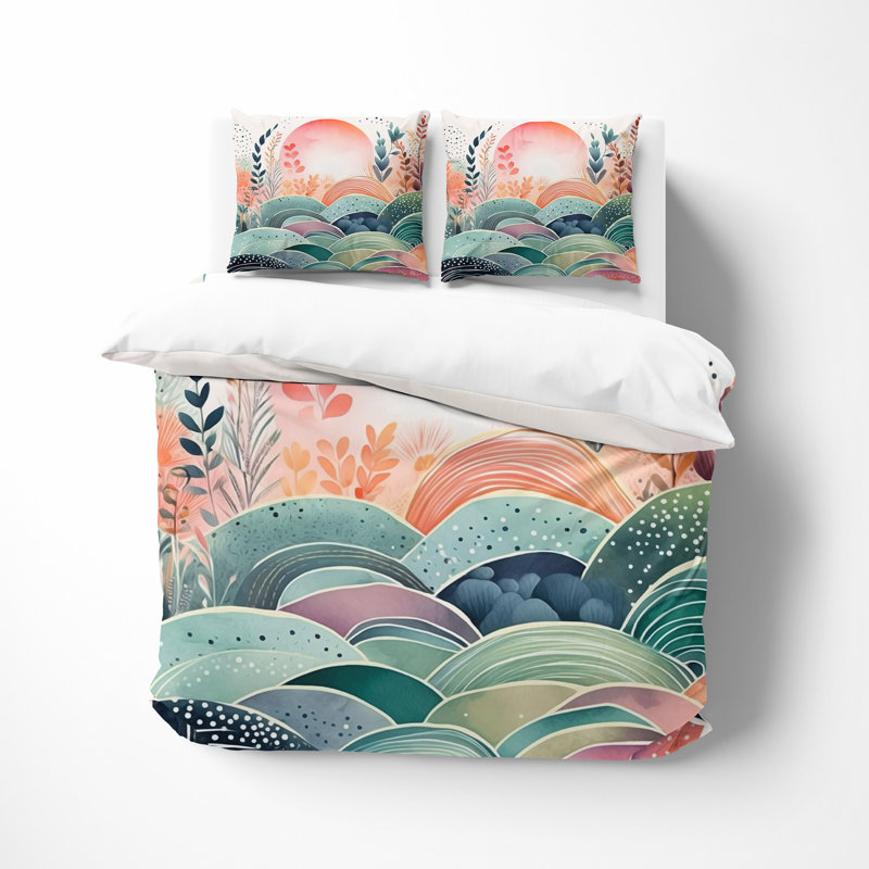 Abstract Duvet Cover, King Duvet Cover + 2 King Shams