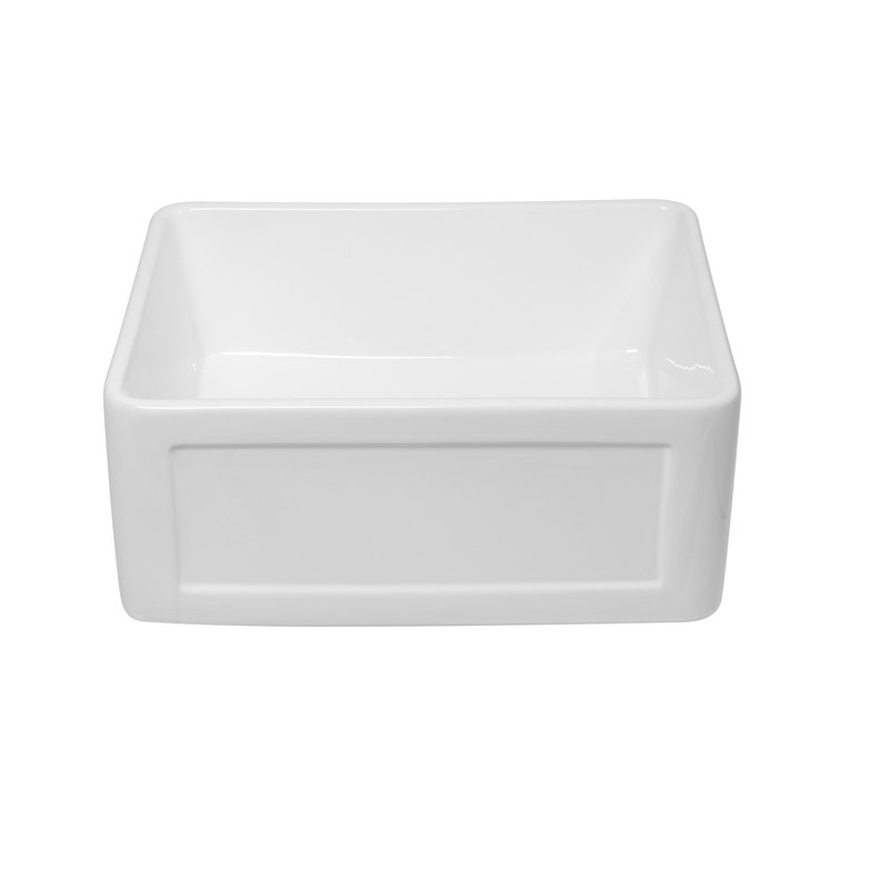 Évier de cuisine de ferme 24 po x 18 po x 10 po, lavabo réversible à simple cuve en céramique blanche à tablier frontal | Idée de cadeau