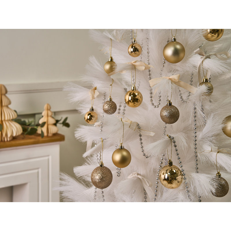 7cm Solid Colour Plastic / Acrylic Bauble, Gold