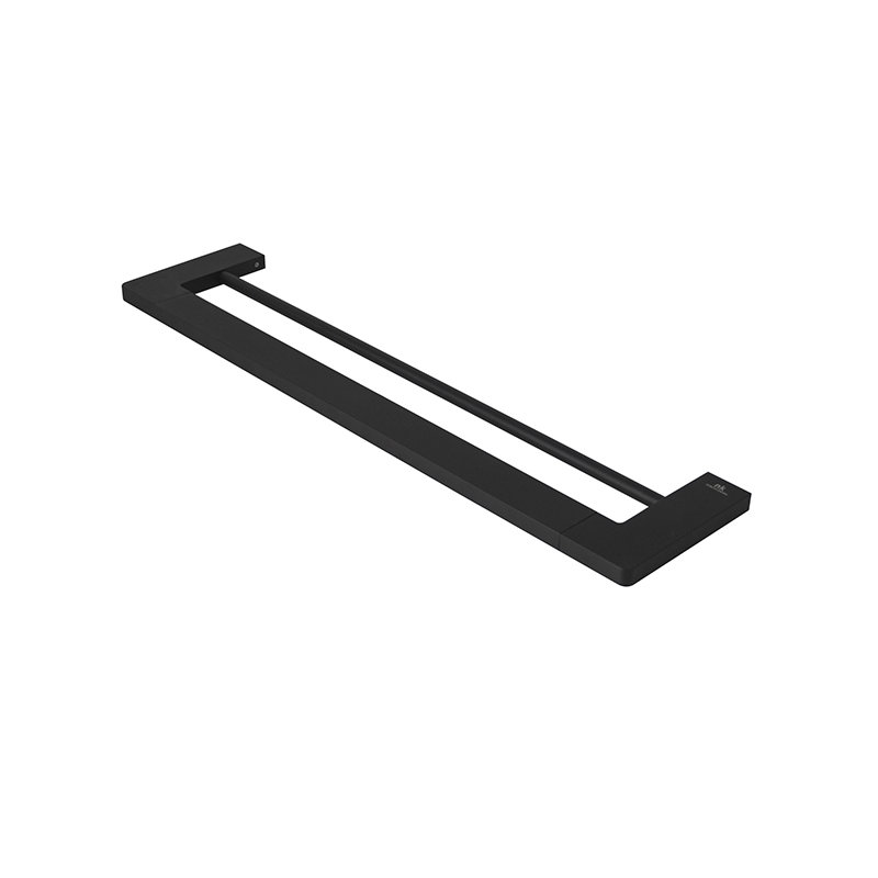Urban-C Double Wall Mounted Towel Bar, Matte Black