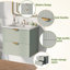 Meuble-lavabo mural 24 po avec 2 tiroirs-104414009