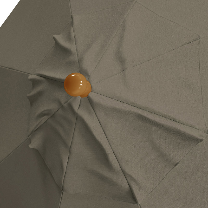 Parasol en bois de teck 11 pi, Taupe