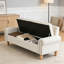 Banc de rangement avec repose-pieds, repose-pieds rembourré