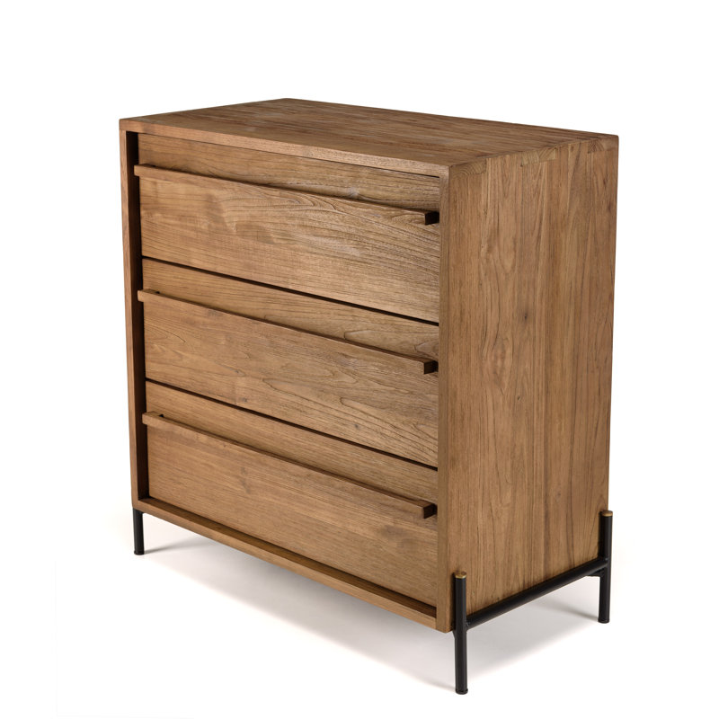 Aakanksha Solid Wood 84 cm W Chest of 3 Drawers