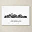 « long beach california horizon wb wb », impression sur toile tendue-19538281