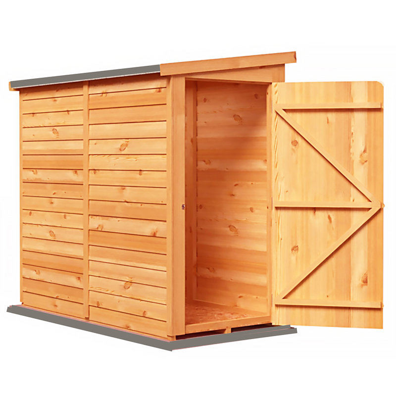 3 ft. W x 6 ft. D Wood Overlap Pent Storage Shed