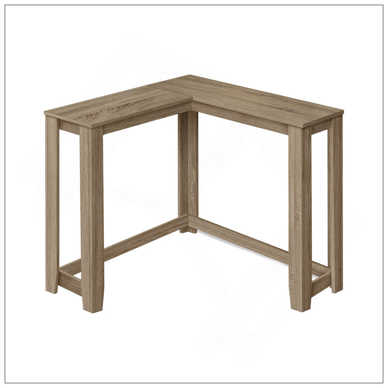 Table d'appoint, console, vestibule, étroit, d'angle, salon, chambre à coucher, stratifié brun, contemporain, moderne, Taupe