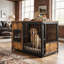 Grande niche pour chien avec rangement intégré, cage d'intérieur pour animaux de compagnie