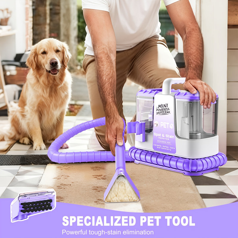 Upholstery Cleaner Machine, 20kpa Portable Carpet & Upholstery Spot Cleaner Machine, Deep Stain Cleaning For Carpet, Pets, Stairs, Car Seat, Couch, With Self-cleaning Tool And Tough Stain Tool   