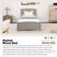 Lit plateforme simple avec deux tiroirs-1155337315