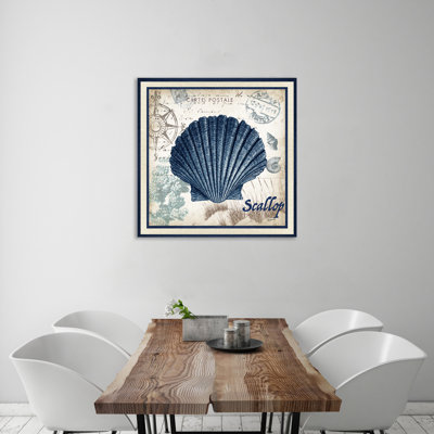 «Seaside Indigo Post card: Stallop», reproduction sur toile tendue