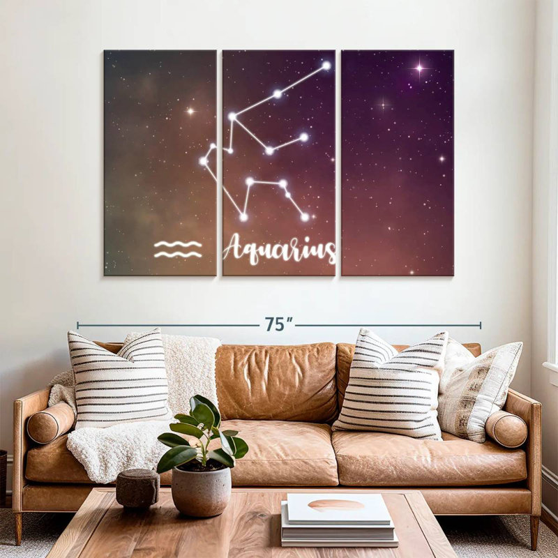 Adella Aquarius Constellation, 42" H x 65" W