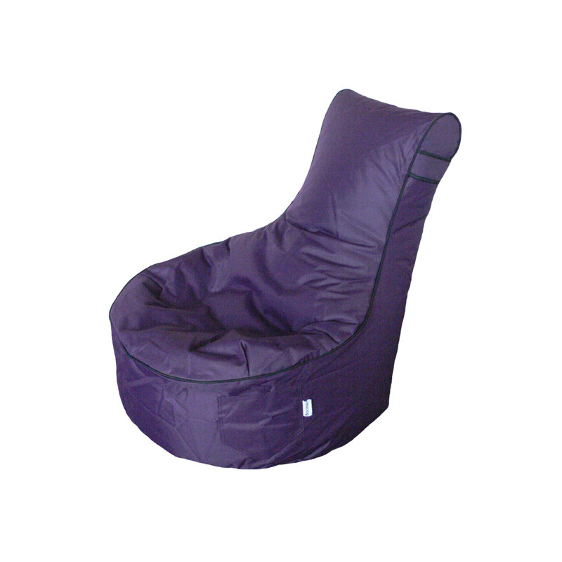 Grand fauteuil à billes classique en mélange de polyester, Mélange de polyester mauve