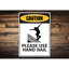 Panneau en aluminium Skateboarding Attention-480143442