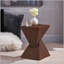 Table d'appoint TESS Modern - forme de sablier torsadé, brun foncé, sans assemblage-129458319