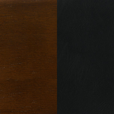 Tabouret pivotant en châtaignier et noir