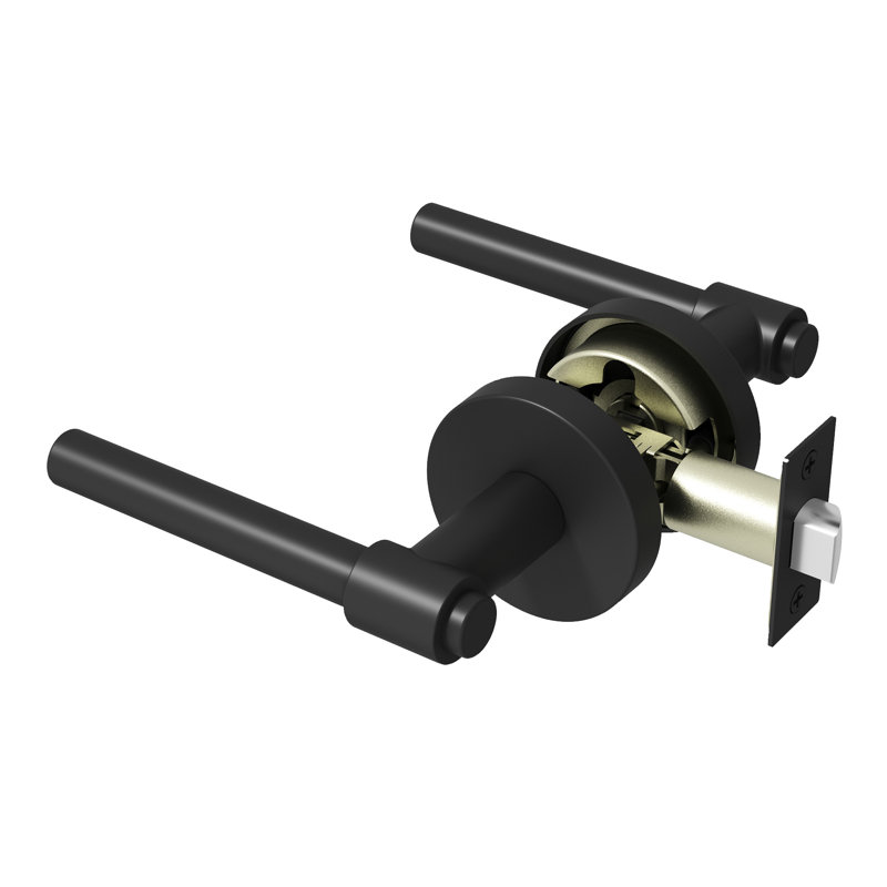 Poignée de porte Zen Design moderne dissimulé pour (Hall et garde-robe) - Style minimaliste élégant en noir mat, Noir mat