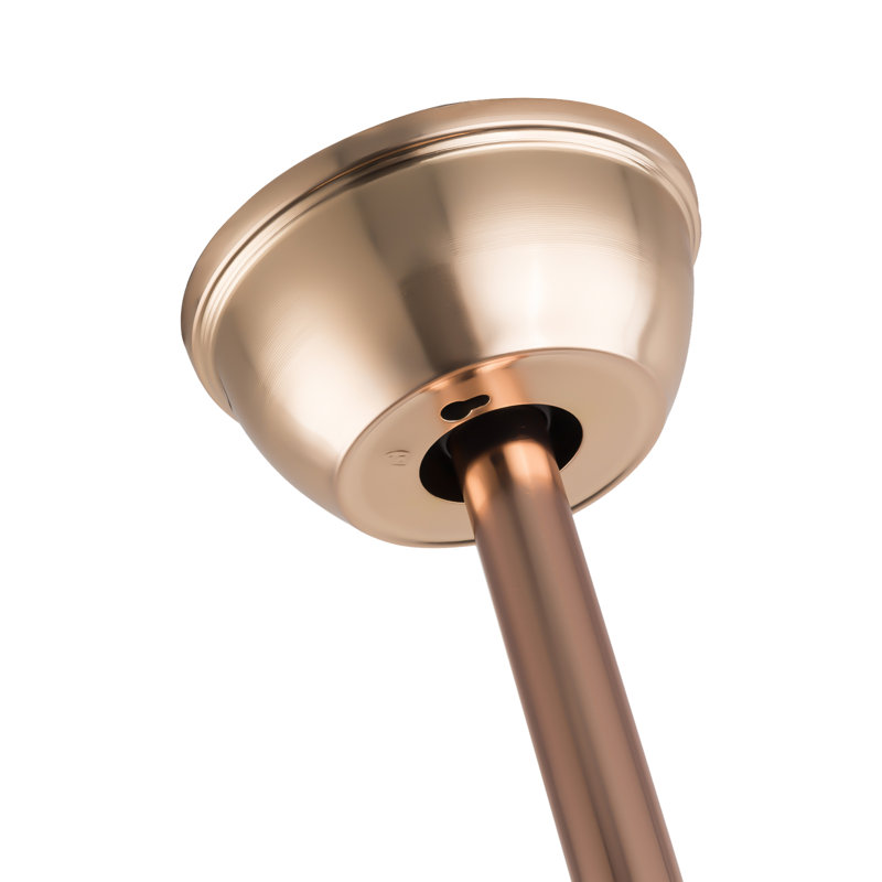Gold Retractable LED Ceiling Fan Chandelier with Remote Control