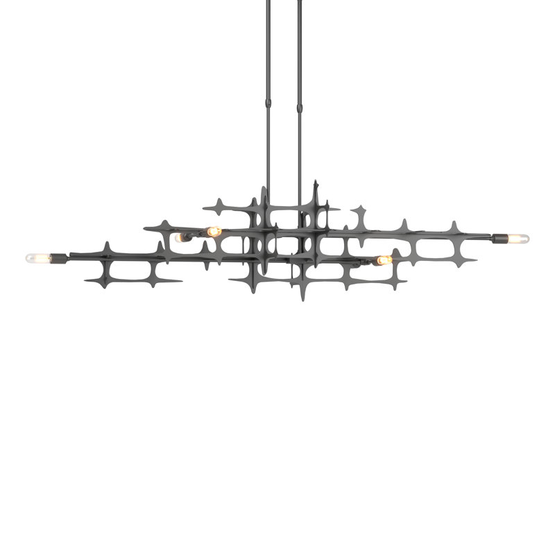 Grid 6 - Light Unique/Statement Geometric Chandelier, Gold, 39.8
