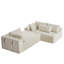 Ensemble de canapé modulaire rembourré en chenille Modern, canapé de salon modulaire en L de 108 pouces avec 6 coussins, combinaison gratuite-106762614