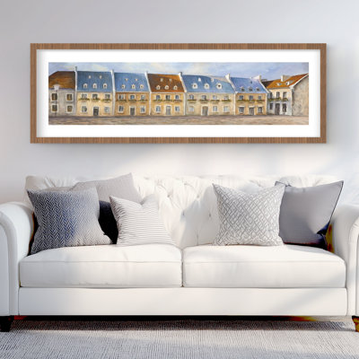 «Old Québec City», reproduction encadrée avec passe-partout - Décoration de chambre à coucher