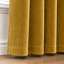 Ochre Velvet Eyelet Curtains Room Darkening Window Panels Soft Touch Pair-826009208
