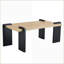 Table basse en bois aggloméré d'aspect bois naturel, peu encombrante pour les petits salons, facile à assembler-472658915