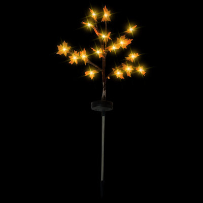 Thanksgiving Decorations  Outdoor Solar Maple Tree Light Simulation Maple Leaf Fashion Flower