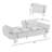 Raducu 74.9'' Flared Arm Convertible Sleeper Sofa-1371831602