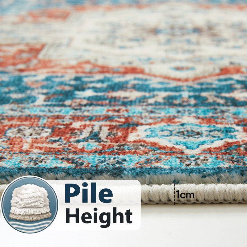 Oriental Machine Tufted Shag Area Rug, Rectangle 80 x 150 cm