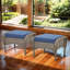 Repose-pieds d'extérieur en osier avec coussin Gaetanino-288057631-314006375