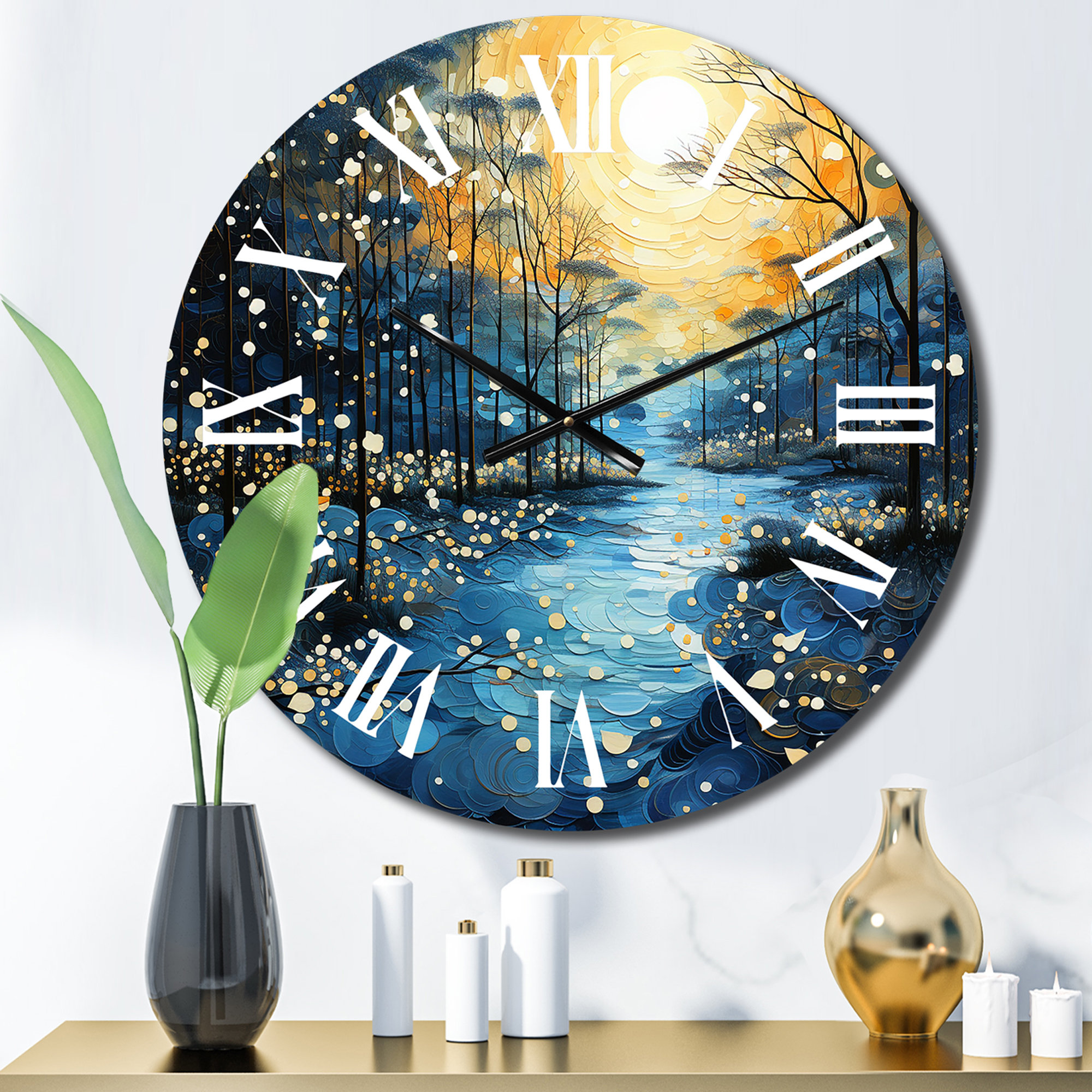 East Urban Home Clarysse Metal Wall Clock | Wayfair