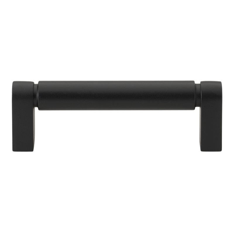 Poignée barre 3-3 / 4 "de 96 mm d'un centre à l'autre_25, Noir mat