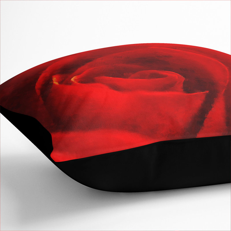 Square Throw Cushion, Black, 55cm H x 55cm W x 20cm D