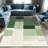 Green Geometric Block carpet-easy to clean, machine-washable, soft and comfortable; suitable for door mats, kitchens, living rooms, bedrooms, corridors, and laundry areas. Easy to clean, durable carpet for home decoration.-129045646