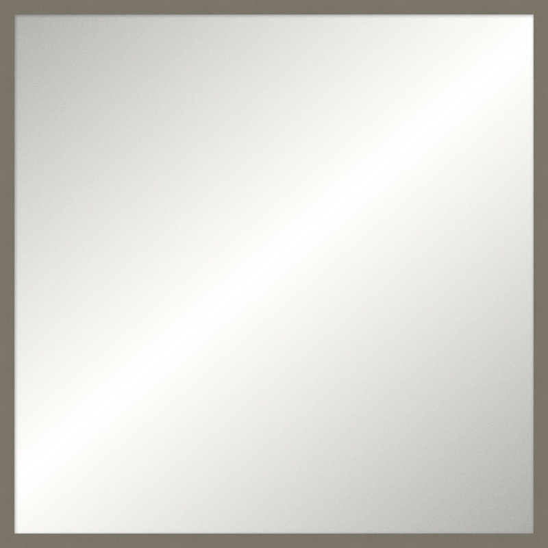 Davenport Solid Wood Mirror, Square, 37.75" x 37.75", Taupe