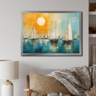 Bateau abstrait bord de mer I - impressions sur toile