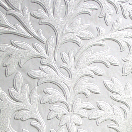 High Leaf 10m L x 53cm W Floral and Botanical 3D Embossed Roll Wallpaper
