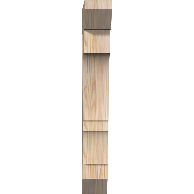 Support lisse à lattes Balboa l 3 3 po x P 14 po x H 26 po, H 26 po x l 3,5 po x P 14 po, Sapin de Douglas, Lisse