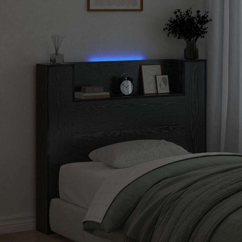 Headboard, Full/Double, Black Oak