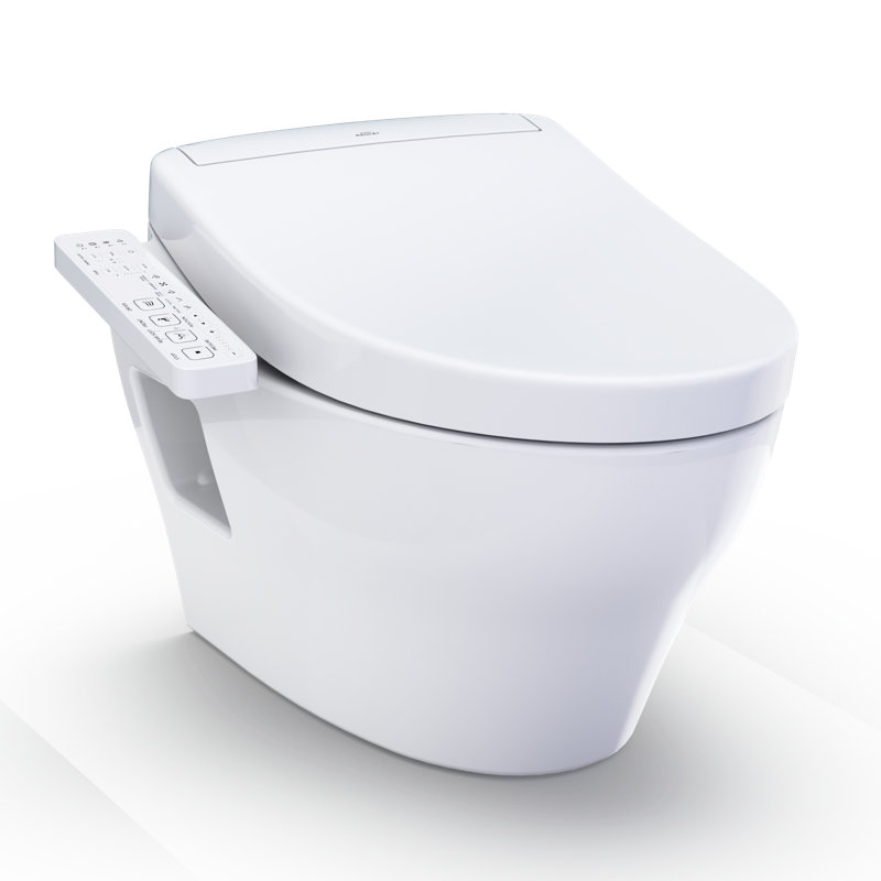 TOTO® WASHLET®+ EP Wall-Hung Elongated Toilet and WASHLET S2 Bidet Seat and DuoFit® In-Wall 0.9 and 1.28 GPF Dual-Flush Tank System, Matte Silver - CWT4283346CMFG#MS