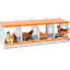 Boîte de nidification à 4 baies orange en acier galvanisé à fixation murale orange avec coussins de nidification en fibre de noix de coco et bon rendement
