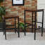 Tabouret de bar moderne noir de 30 pouces avec cadre en fer thermolaqué durable-41715541