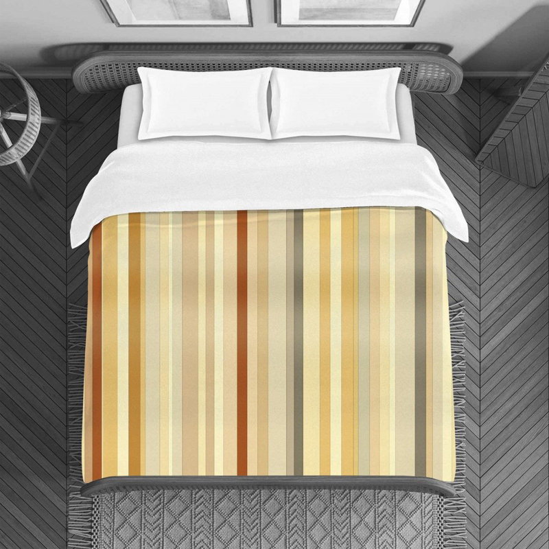 Literie à rayures verticales, Housse de couette pour très grand lit
