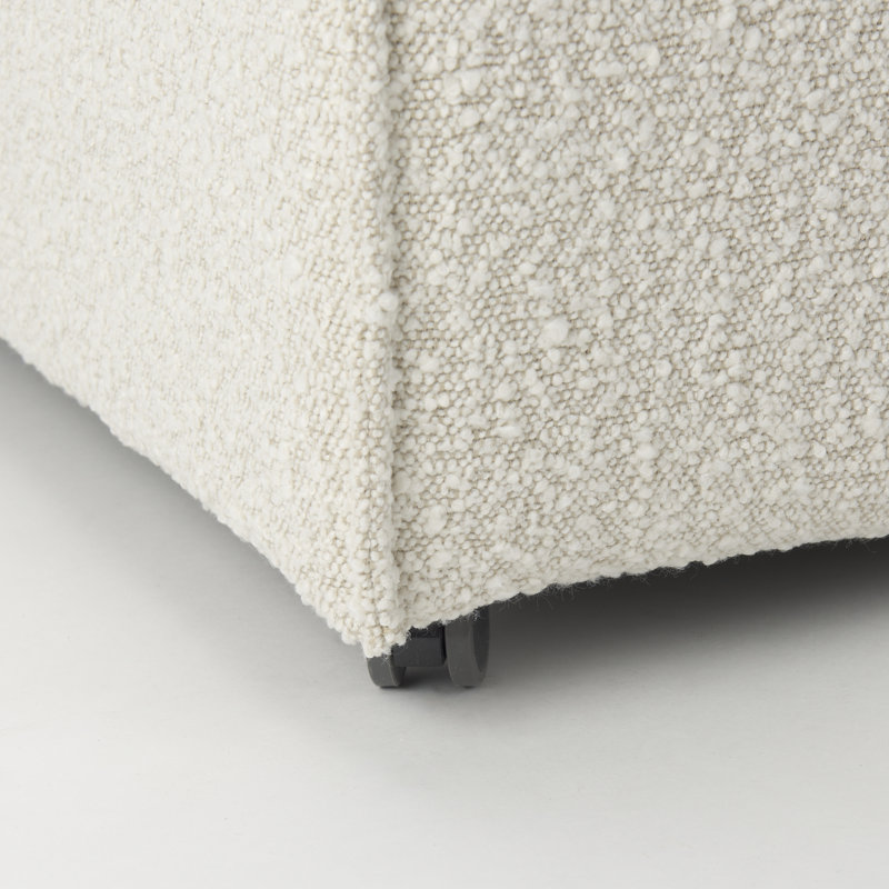 Chaise parsons rembourrée en lin Niana, Crème