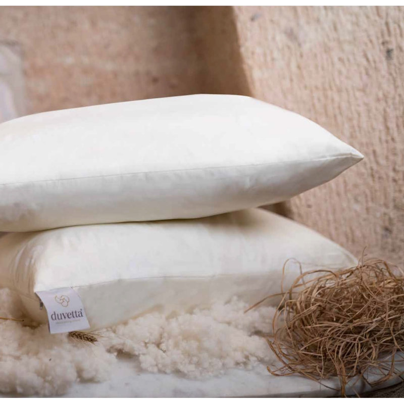 Wooly Pillow For Bedrooms, Wool Fill Comfortable Pillow