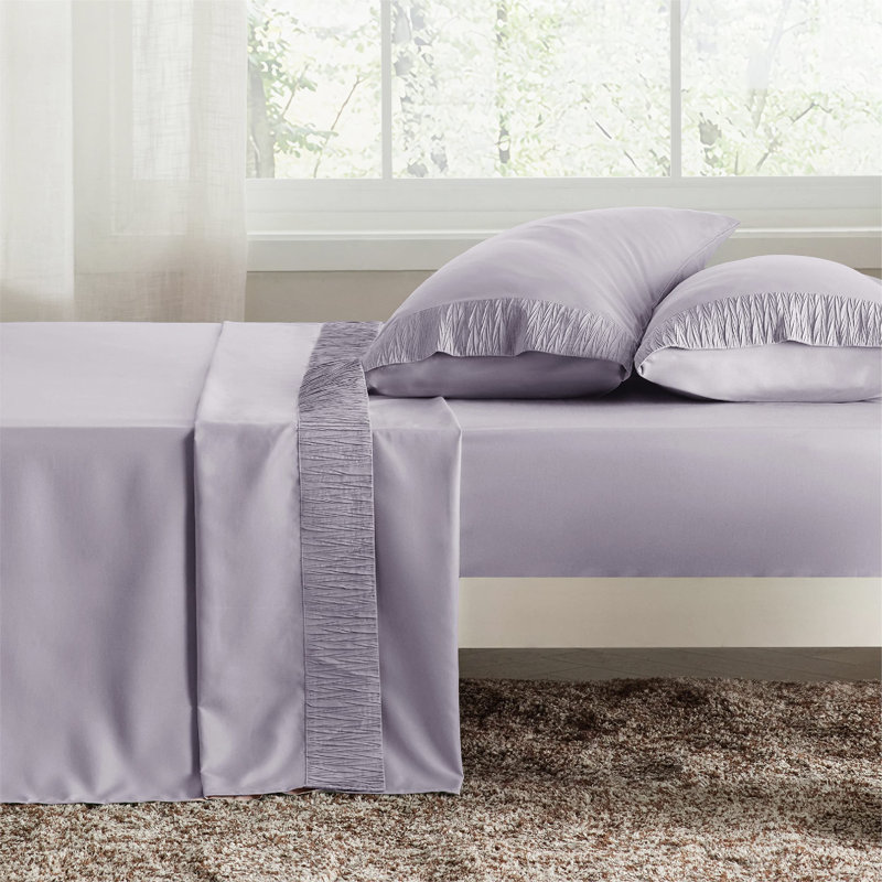 Bedsure Polyester Microfiber Sheet Set Hotel Luxury Sheets, Easy Care Cooling Bed Sheet Set 84GSM(80" x 95")GentleSoft™️