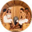 Sauna extérieur en baril - 6 personnes avec radiateur 8kw Harvia Kip