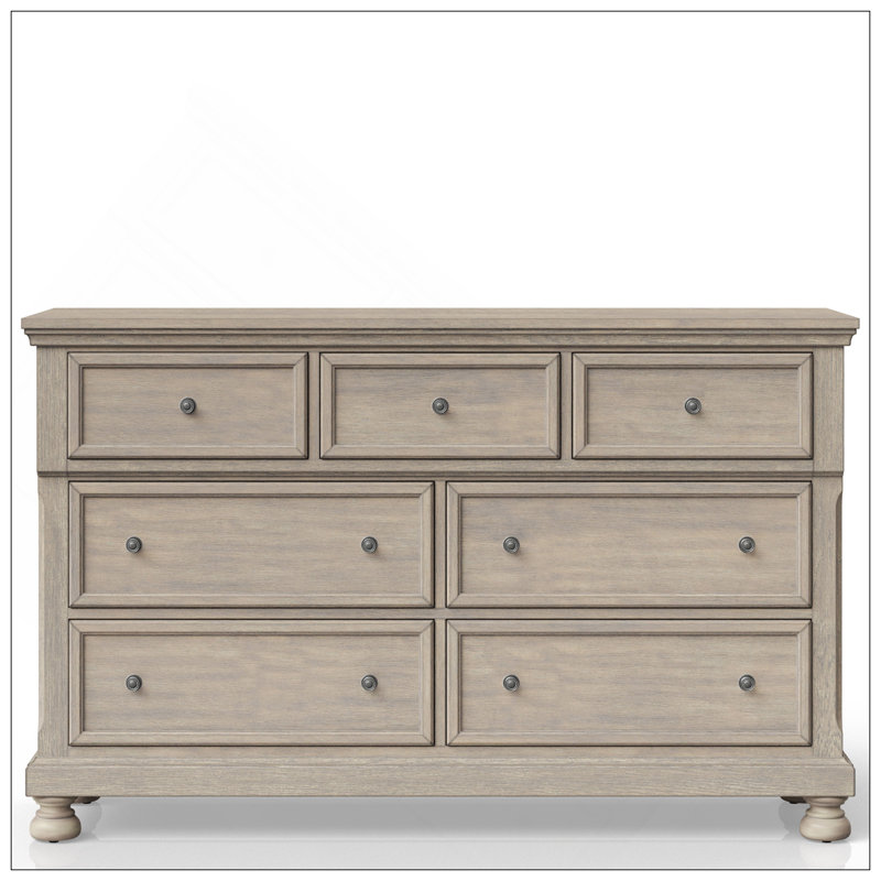 Commode sept tiroirs gris antique, Gris antique